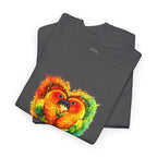 Sun Parakeet Heart Tee — Guyana Wildlife Tribute & Conservation Awareness