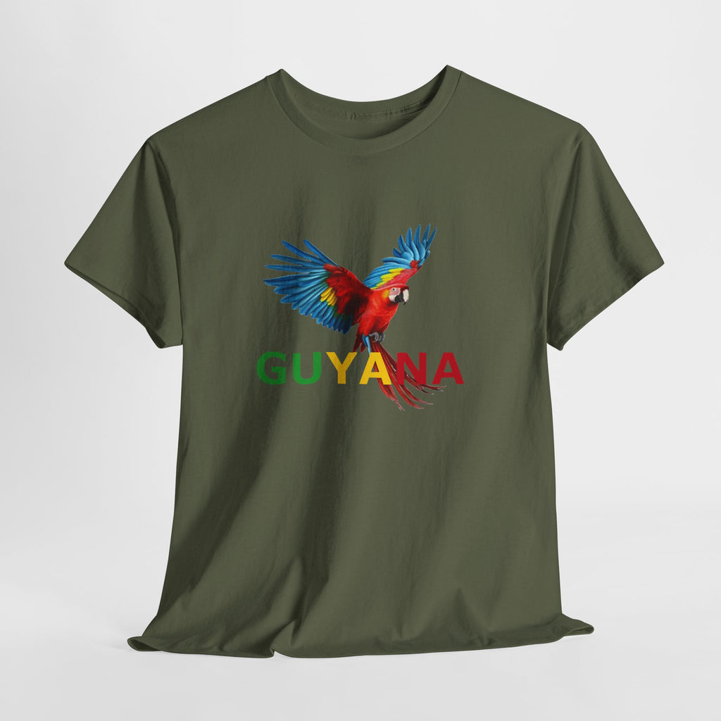 Guyana Parrot T-Shirt — Colorful Macaw Graphic