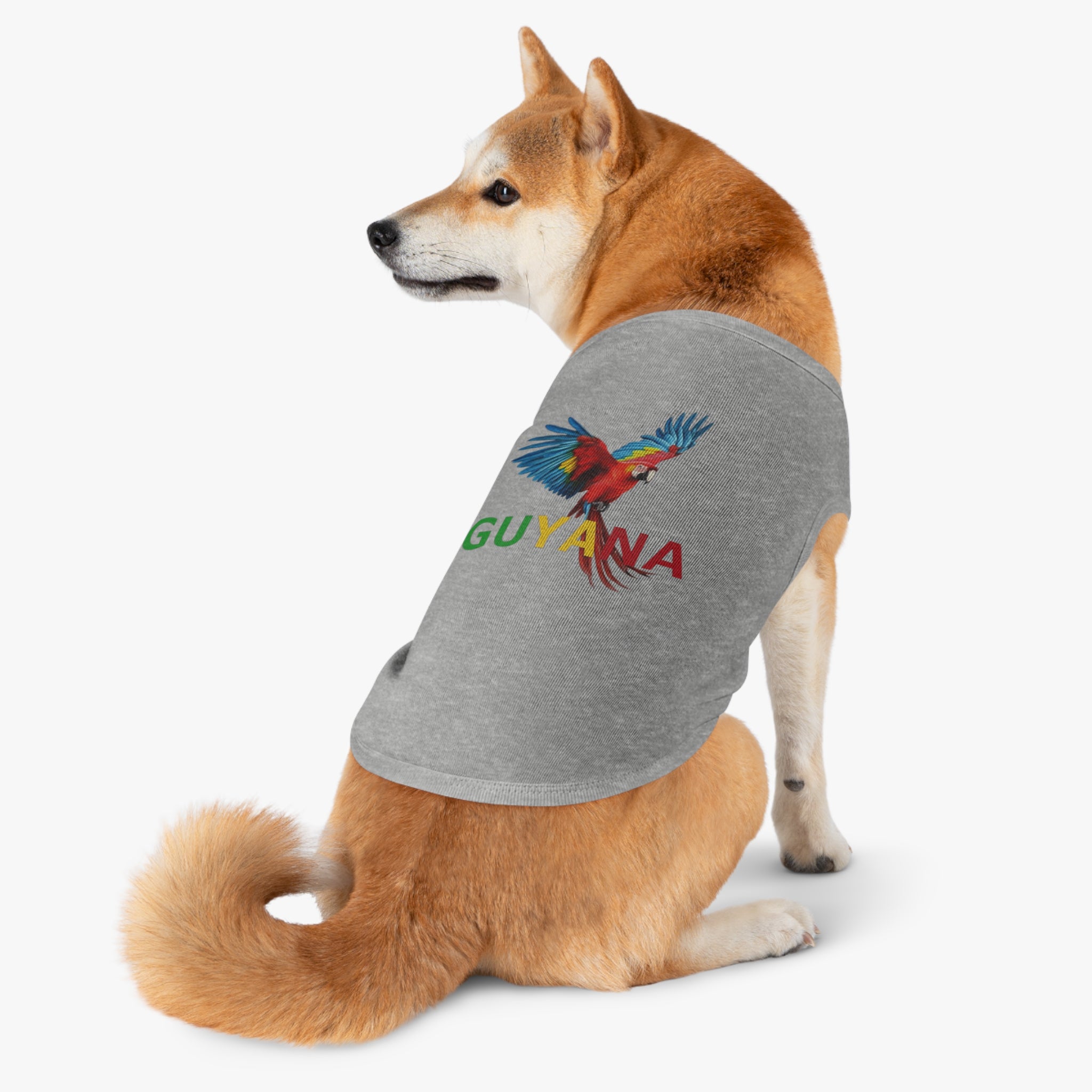 Guyana Parrot Pet Tank Top — Colorful Macaw Dog Shirt
