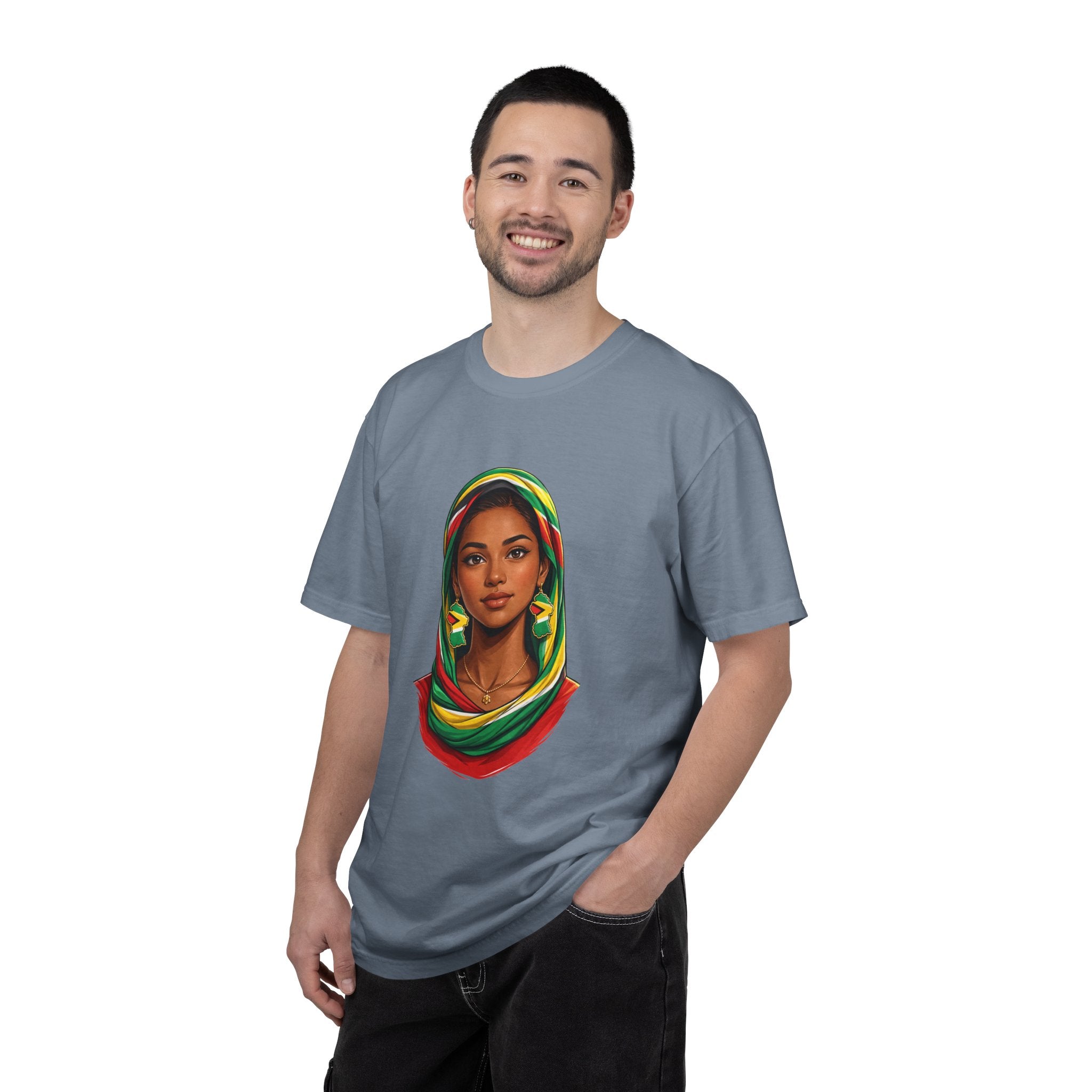 Indo Guyanese Woman Portrait with Headwrap — Unisex Tee