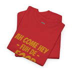 Foodie T‑Shirt – "Ah Come Hey Fuh De Food" Casual Graphic Tee