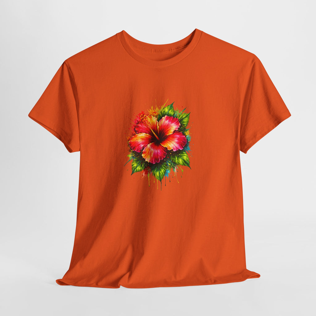 Hibiscus Watercolor Tee — Tropical Flower Graphic T-Shirt