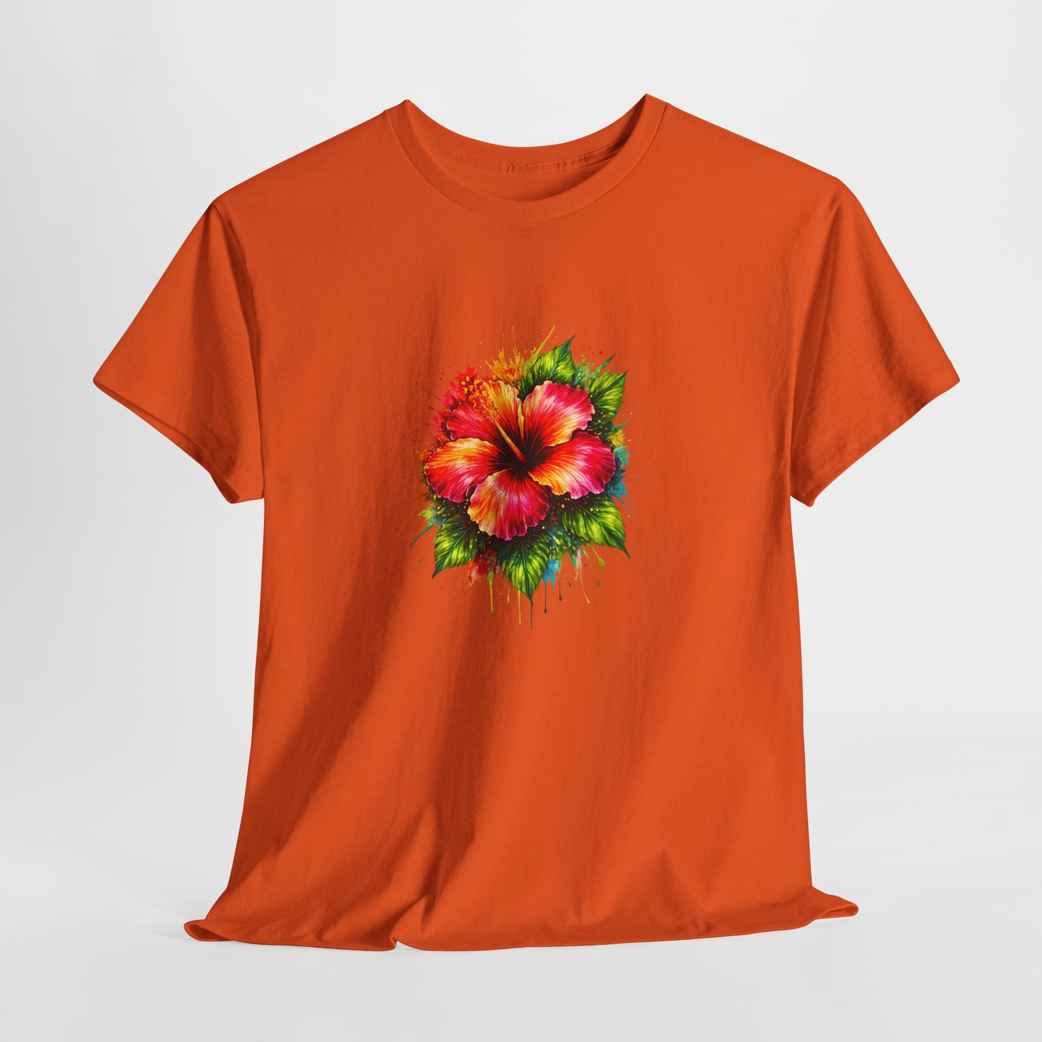 Hibiscus Watercolor Tee — Tropical Flower Graphic T-Shirt