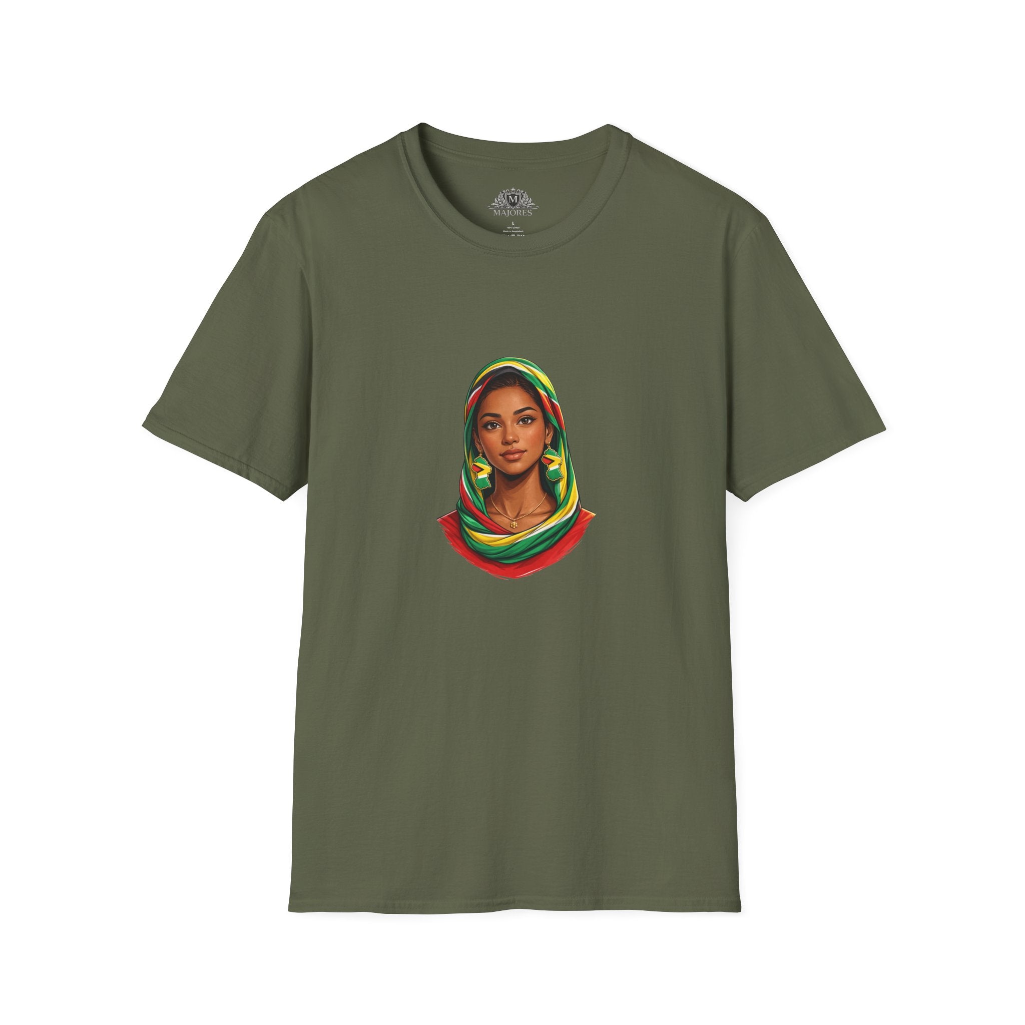 Indo-Guyanese Woman Portrait Tee — Headwrap Art T-Shirt