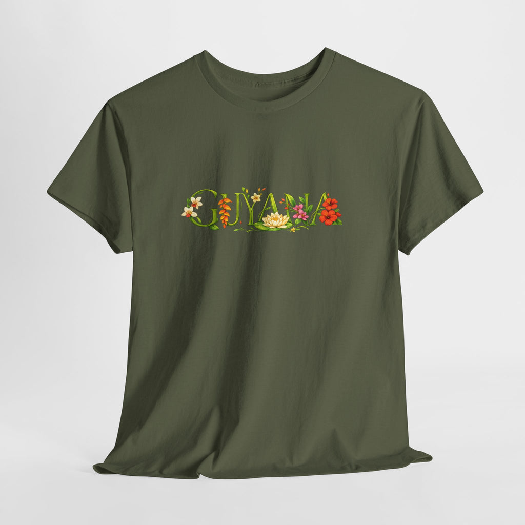 Guyana Floral Tee — Botanical Country Pride T-Shirt