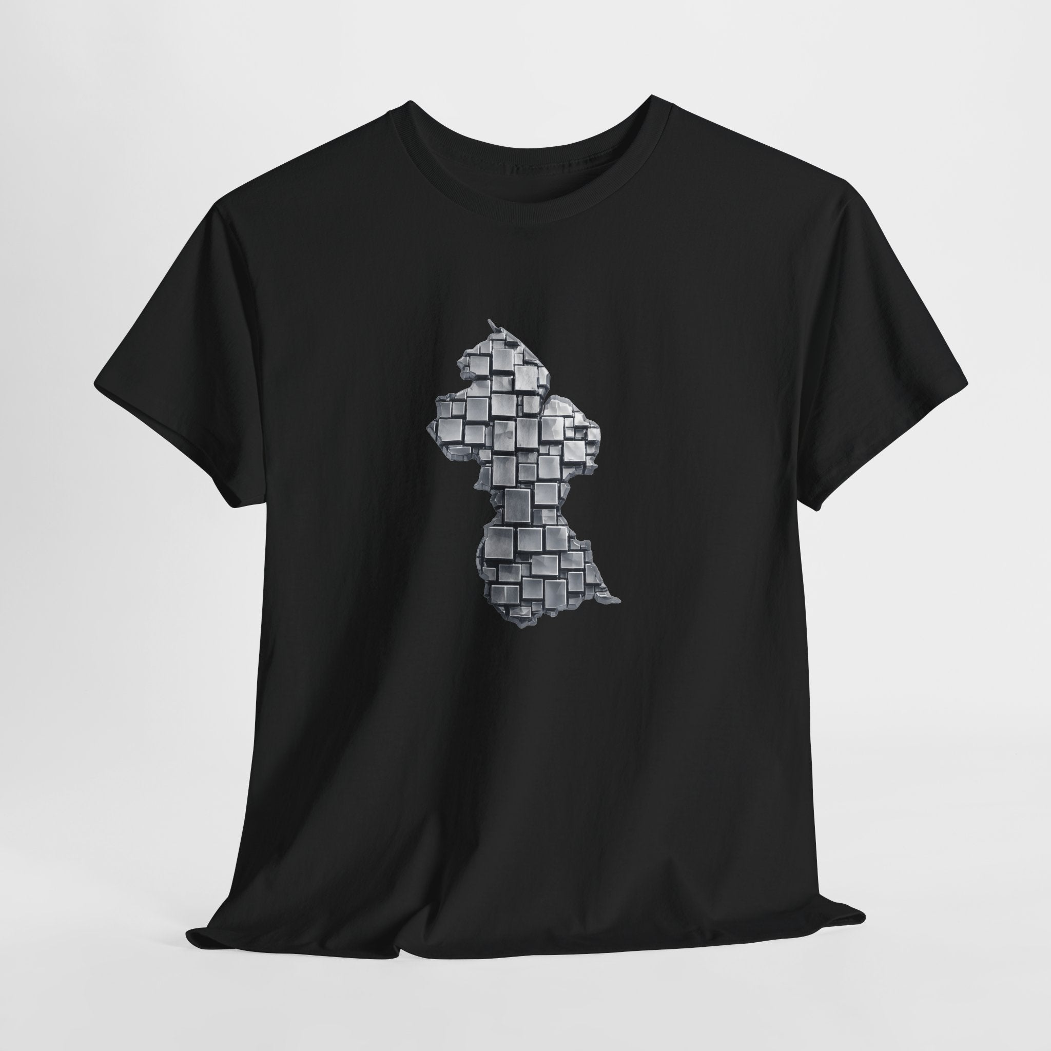 Guyana Geometric Map T-Shirt — Mineral Heritage Design