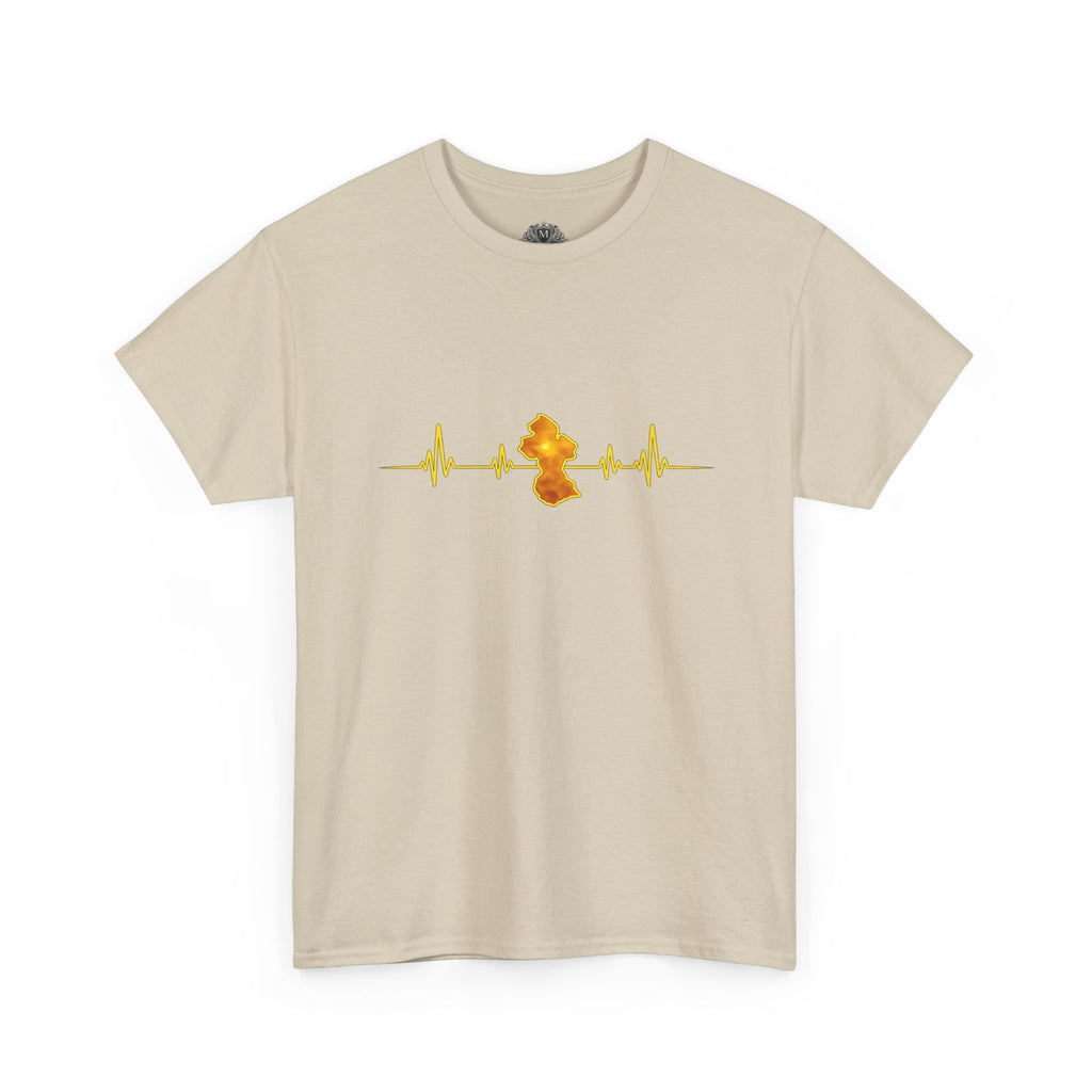 Guyana Heartbeat T-Shirt — ECG Map of Guyana Pride Tee
