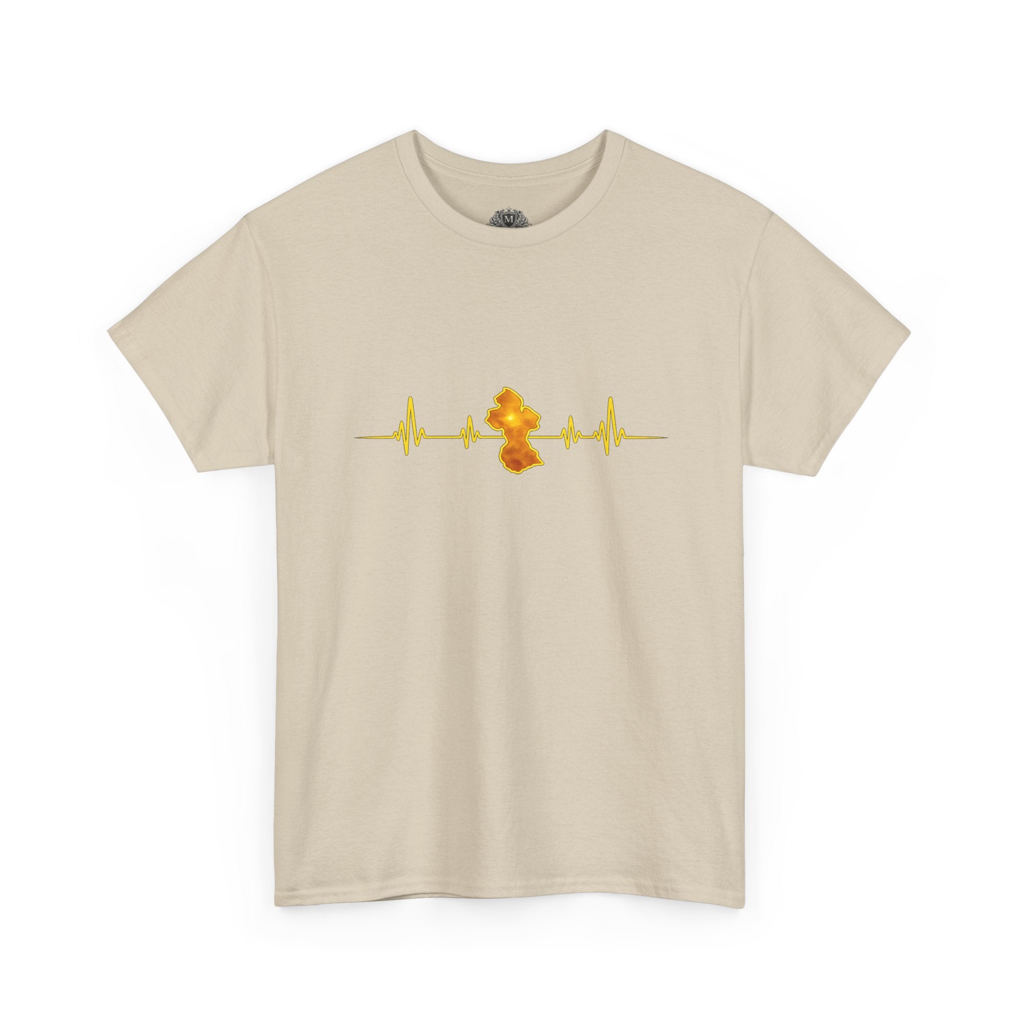 Guyana Heartbeat T-Shirt — ECG Map of Guyana Pride Tee