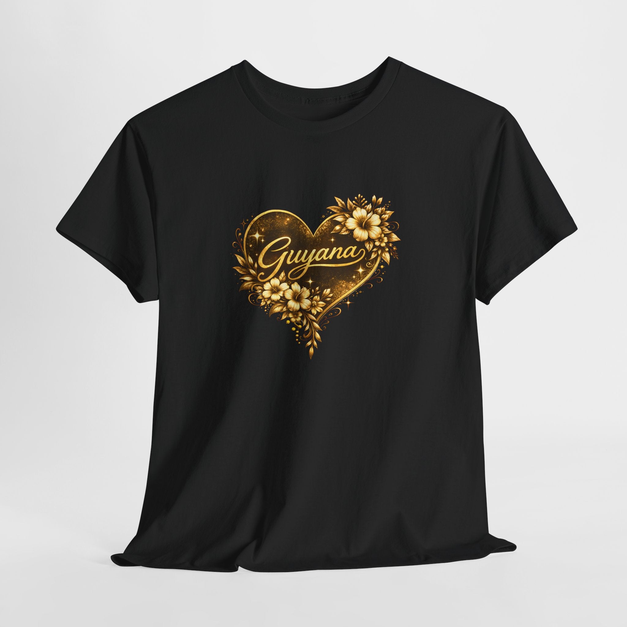 Guyana Heart Floral T-Shirt — Guyana Pride Tee