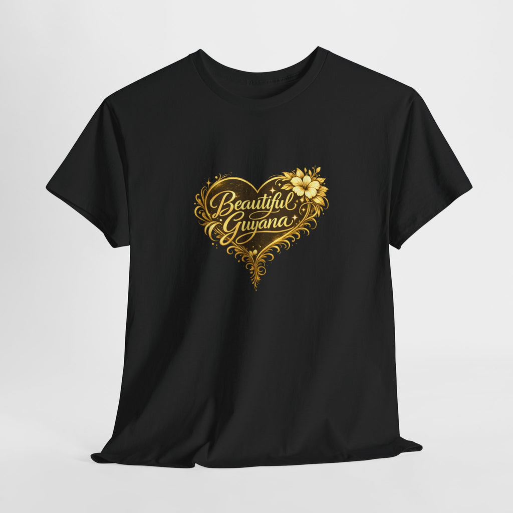 Beautiful Guyana Floral Heart Tee