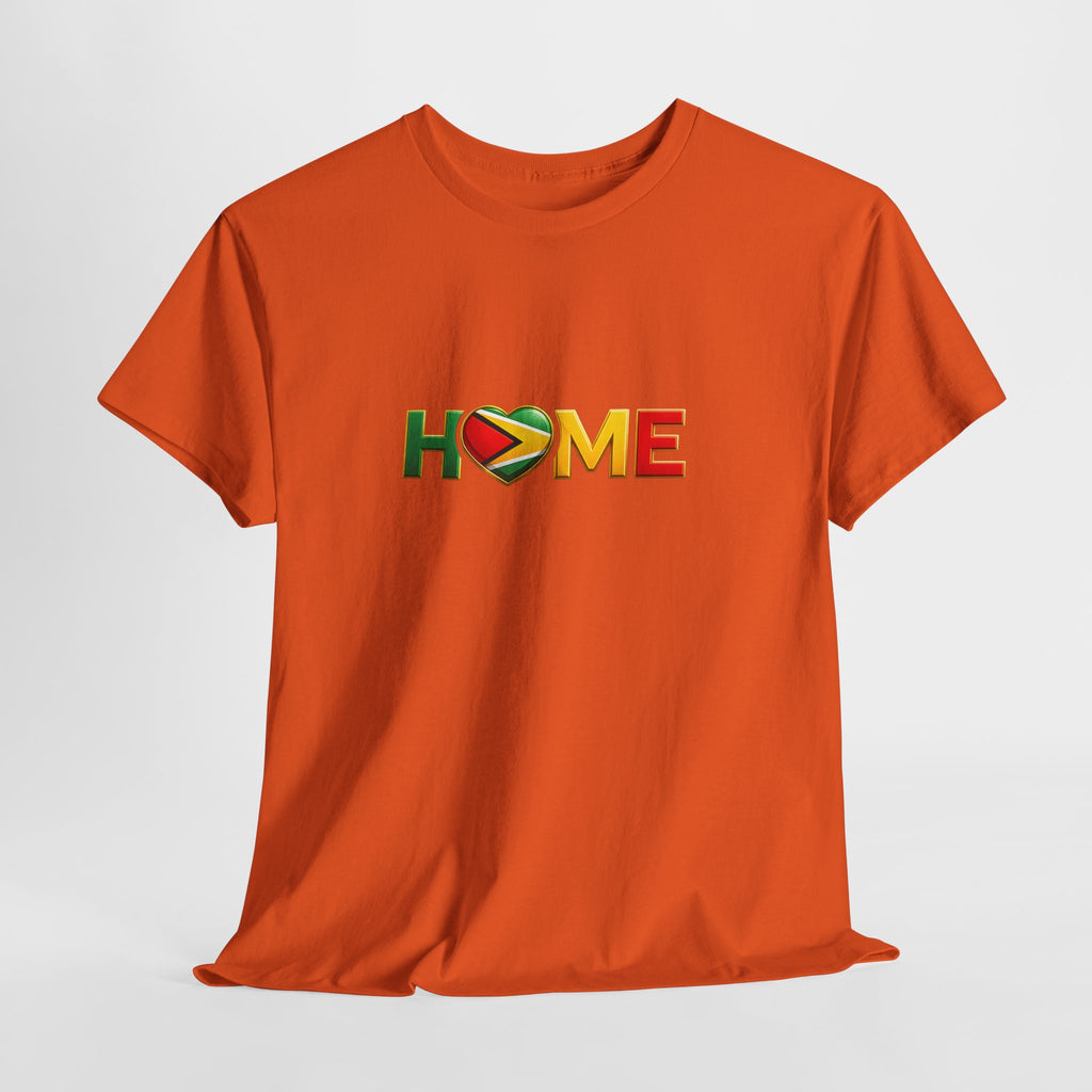 Heart Flag "HOME" Design — Guyanese Pride Tee