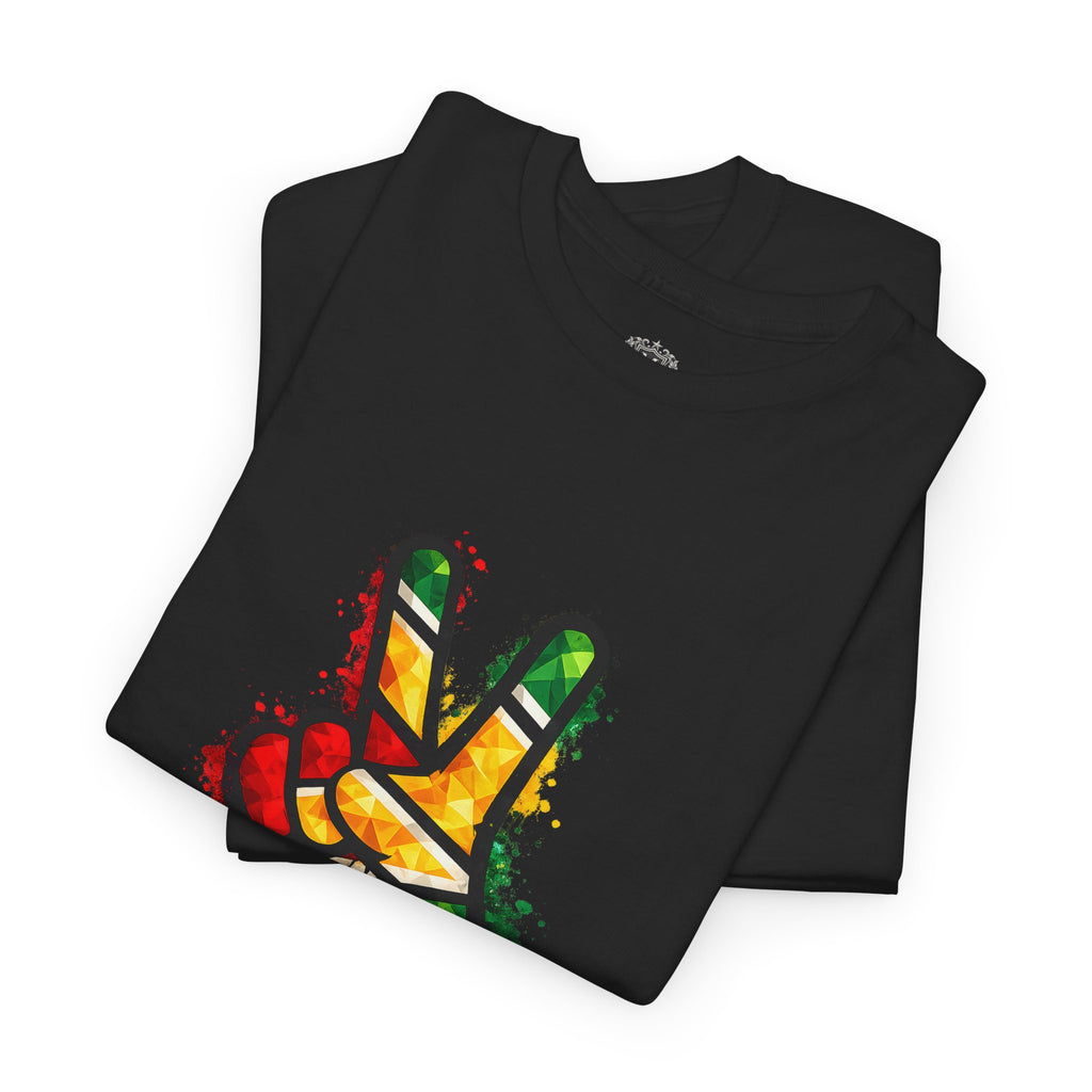 Guyana Flag Peace Sign T-Shirt — Hope & Unity Tee